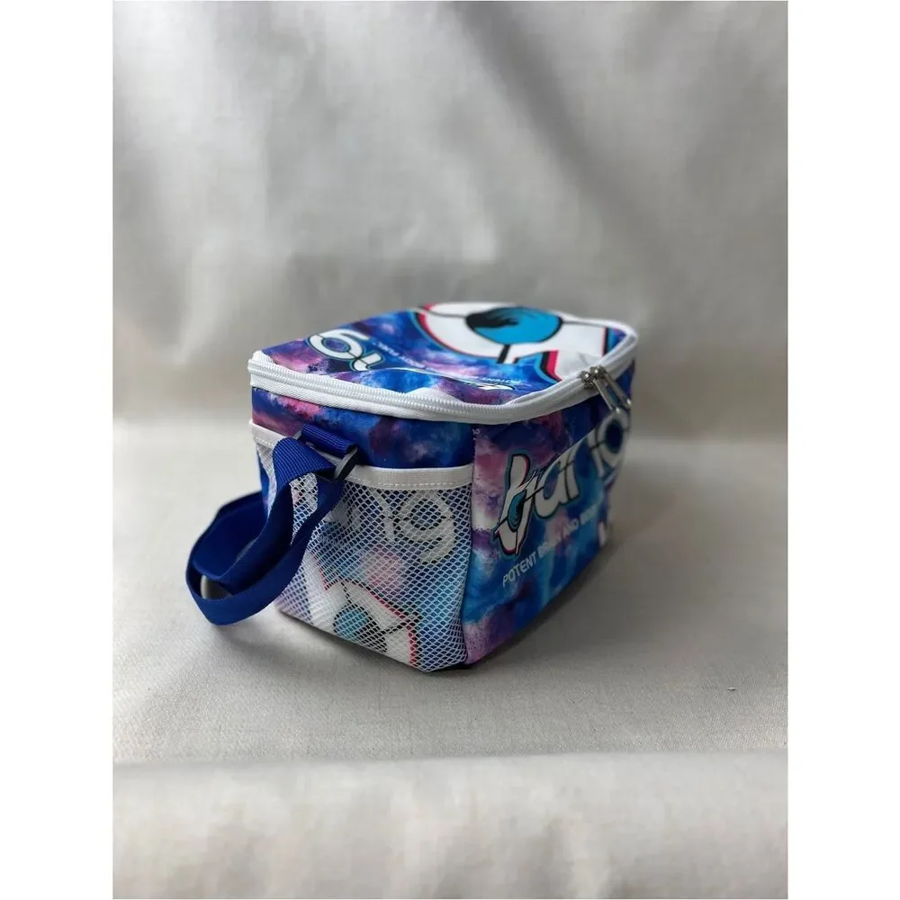 Bang Energy Galaxy Print Insulated Lunch Bag Cooler Blue Pink